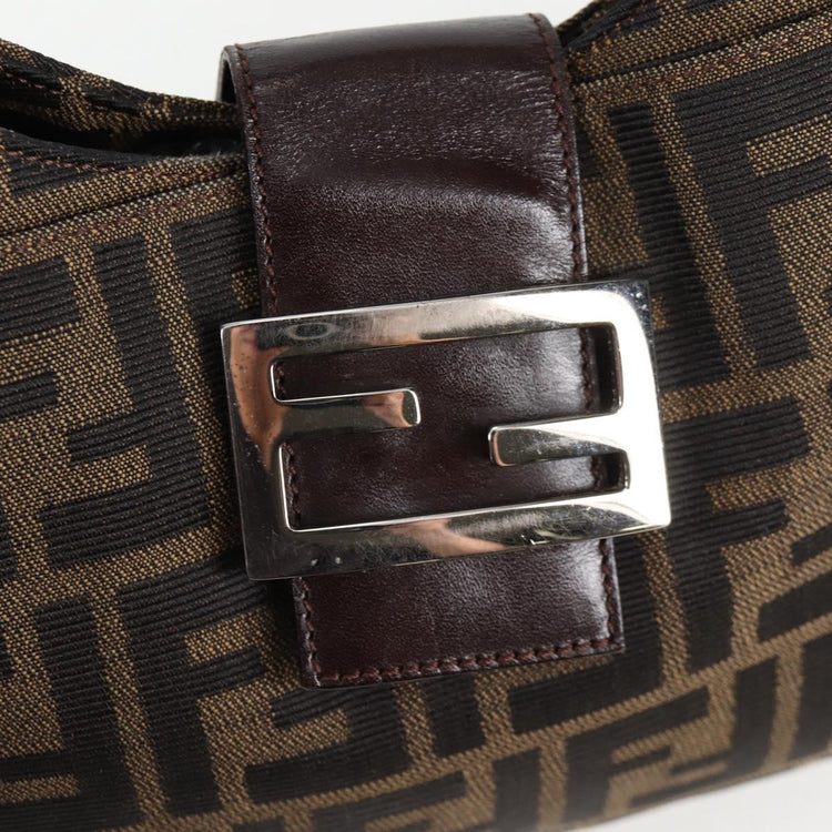 Vintage Fendi Zucca Hobo Brown Shoulder Bag