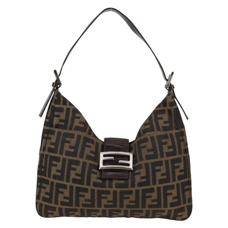 Vintage Fendi Zucca Hobo Brown Shoulder Bag
