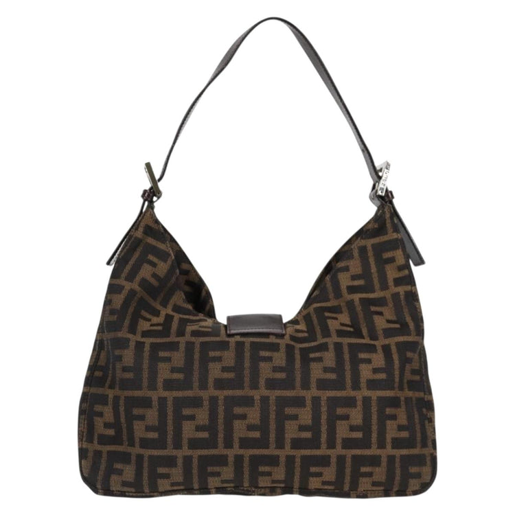 Vintage Fendi Zucca Hobo Brown Shoulder Bag