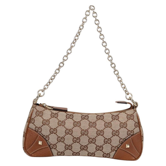 Vintage Gucci GG Canvas Chain Accessory Pouch